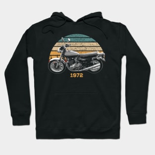 1972 Kawasaki Z1 Vintage Motorcycle Design Hoodie